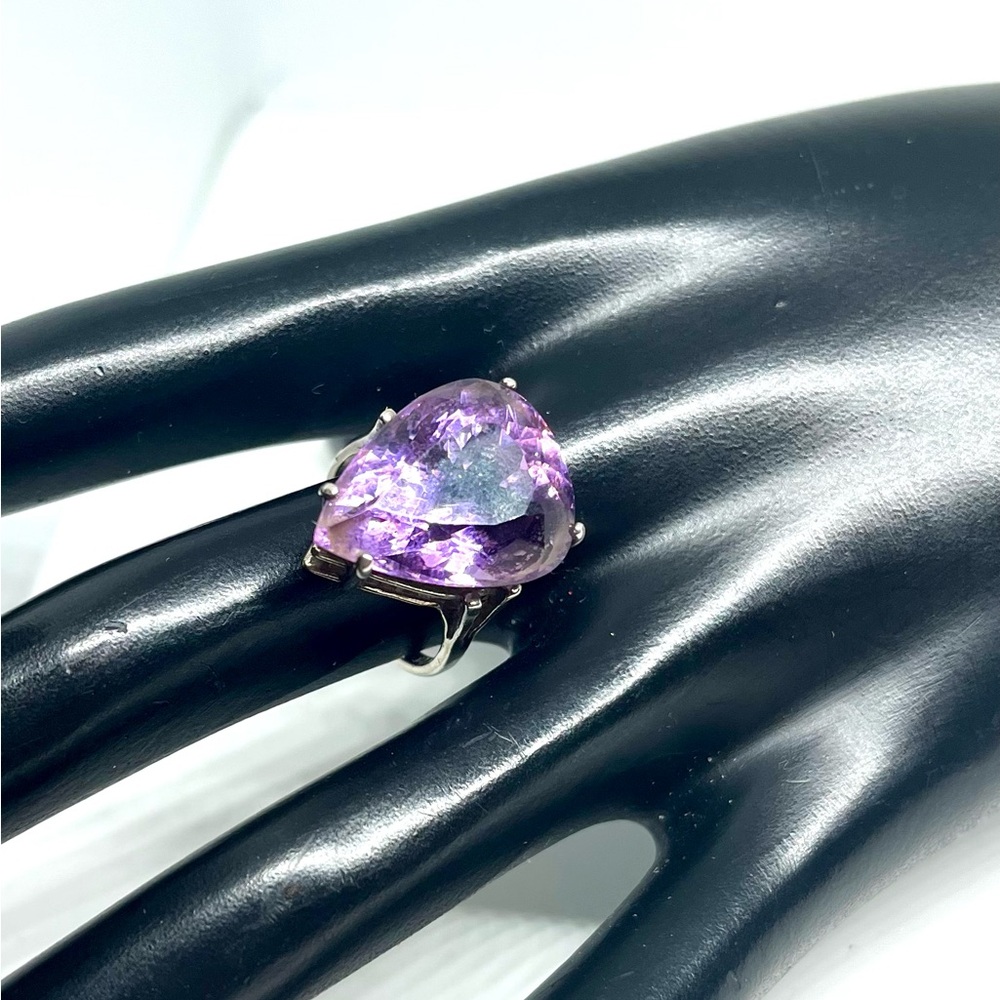 Sterling Silver Amethyst Statement Ring - image 1